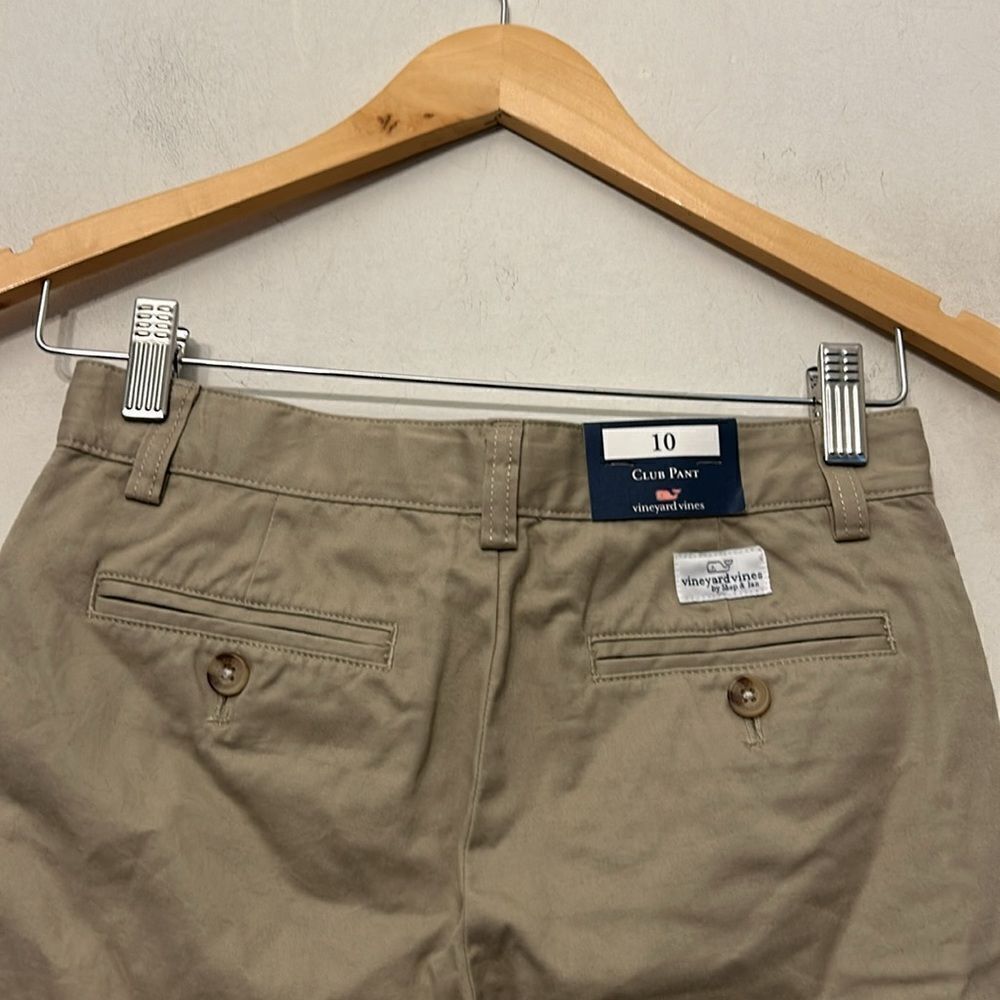 Vineyard Vines khaki cotton club unisex pant Size 10 New - Picture 3 of 9